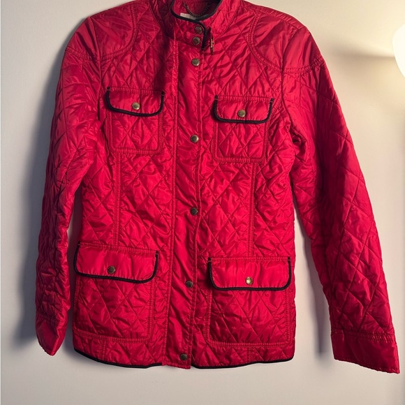 Banana Republic Red Jacket with Gold Chain Accent - Picture 1 of 6